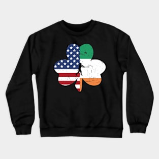 American Irish Baseball Shamrock St Patricks Day Crewneck Sweatshirt